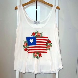 WILDFOX American flag tank top